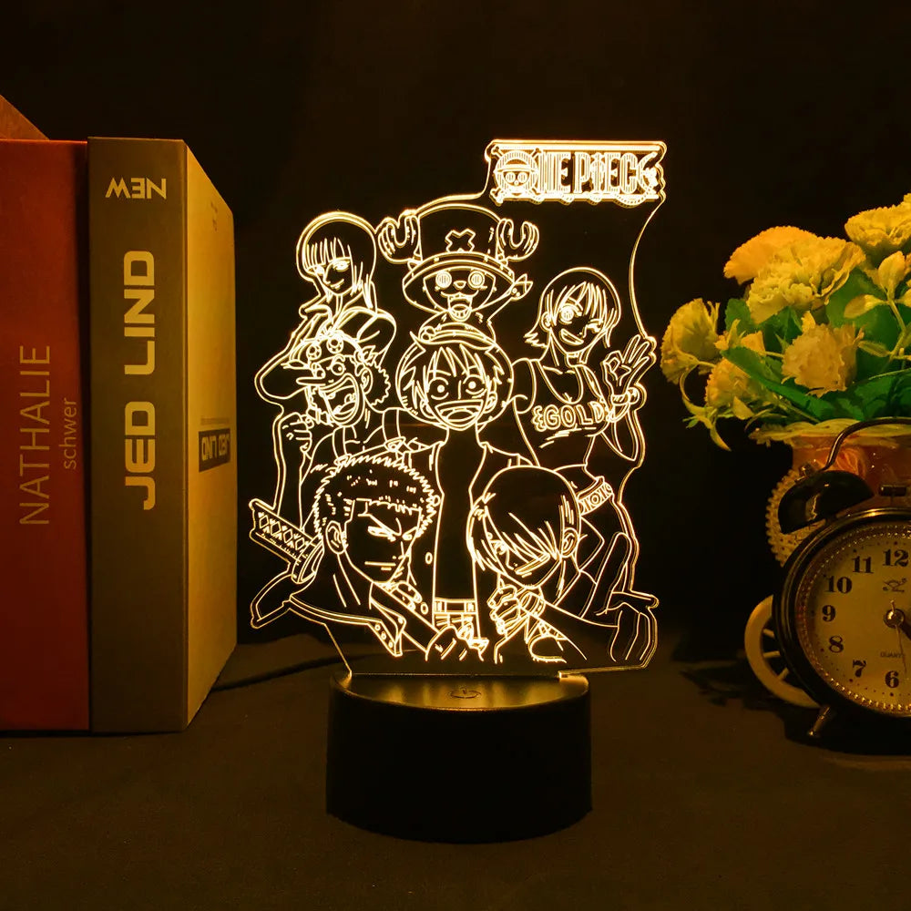 One Piece Wanted Card Light 3D