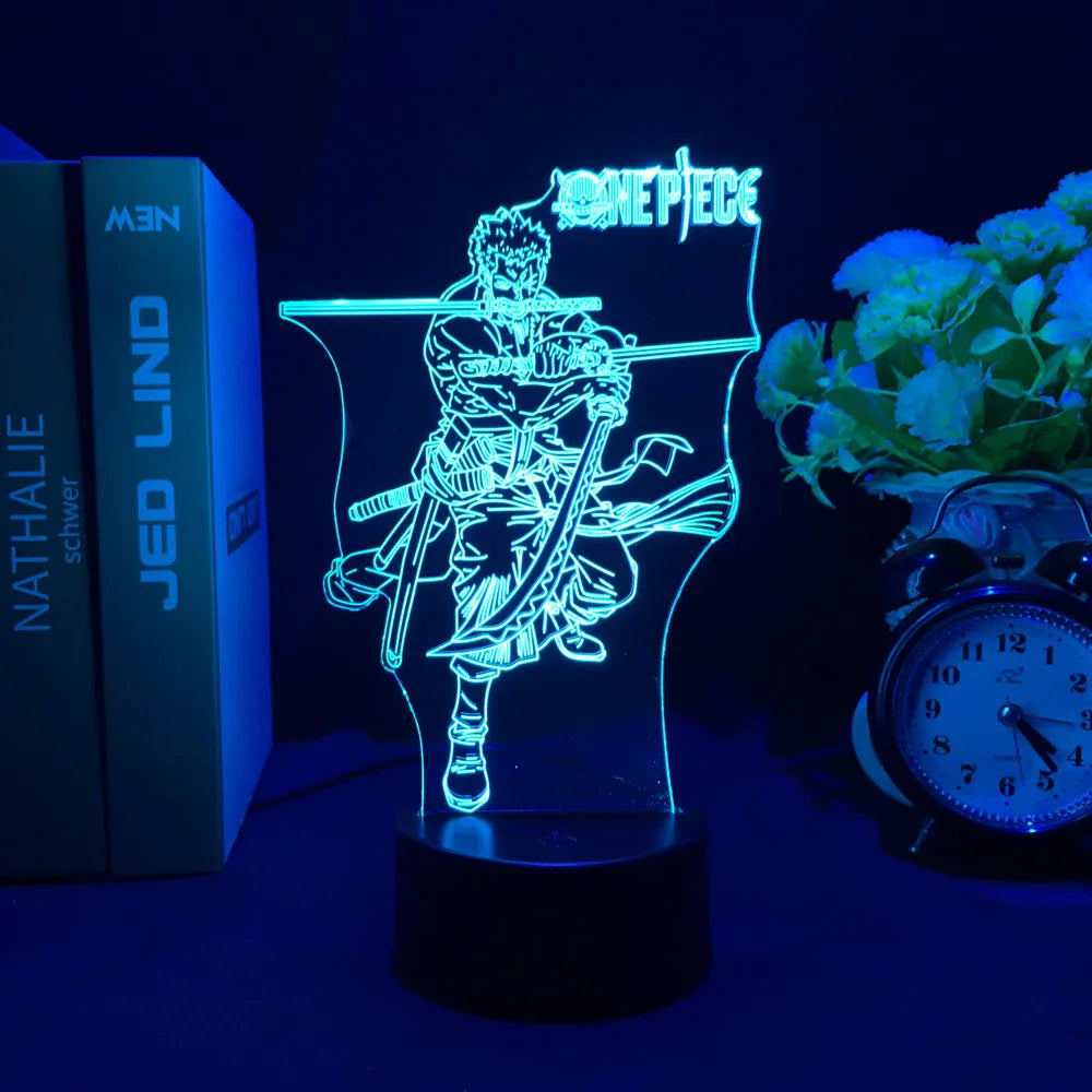 One Piece Wanted Card Light 3D
