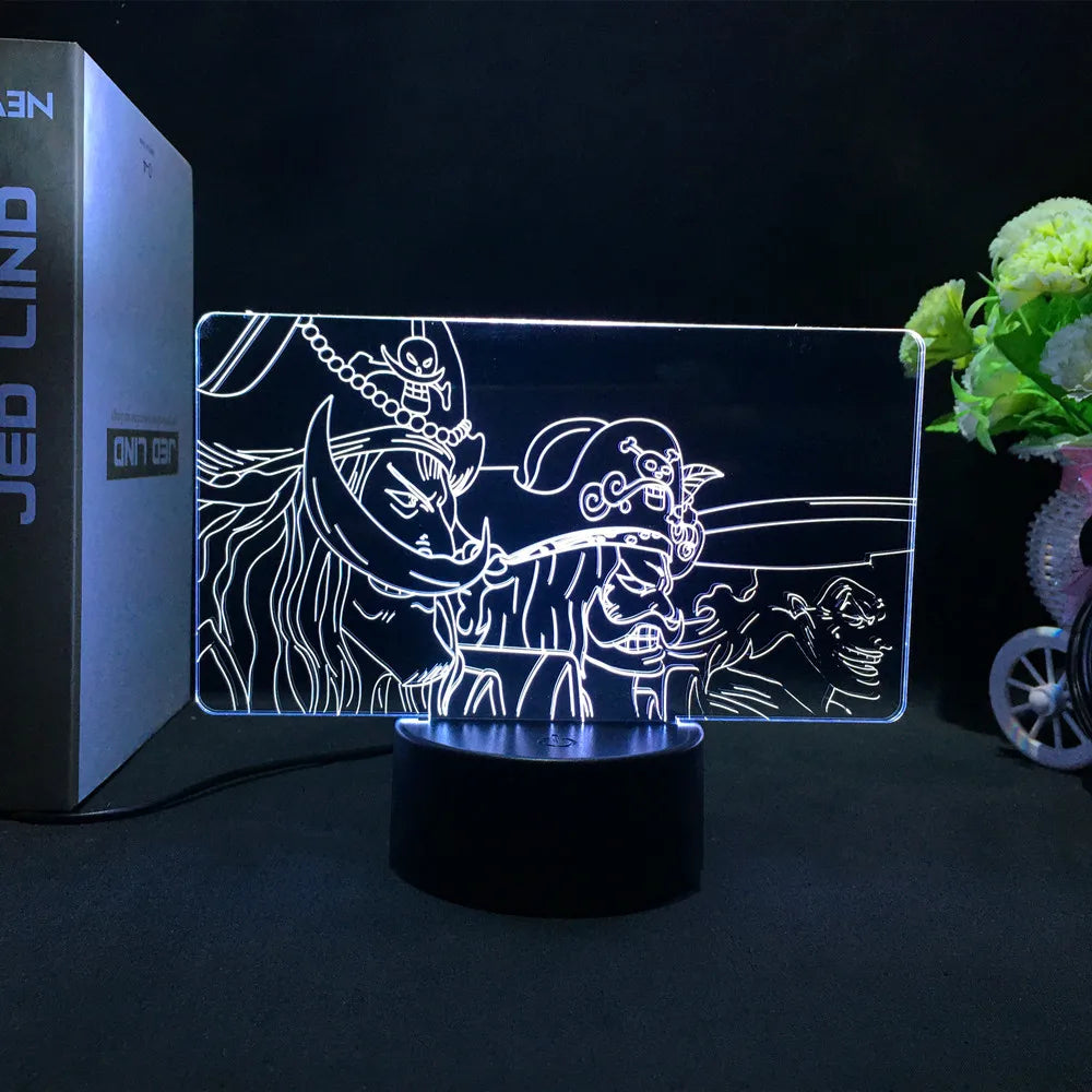 One Piece Wanted Card Light 3D