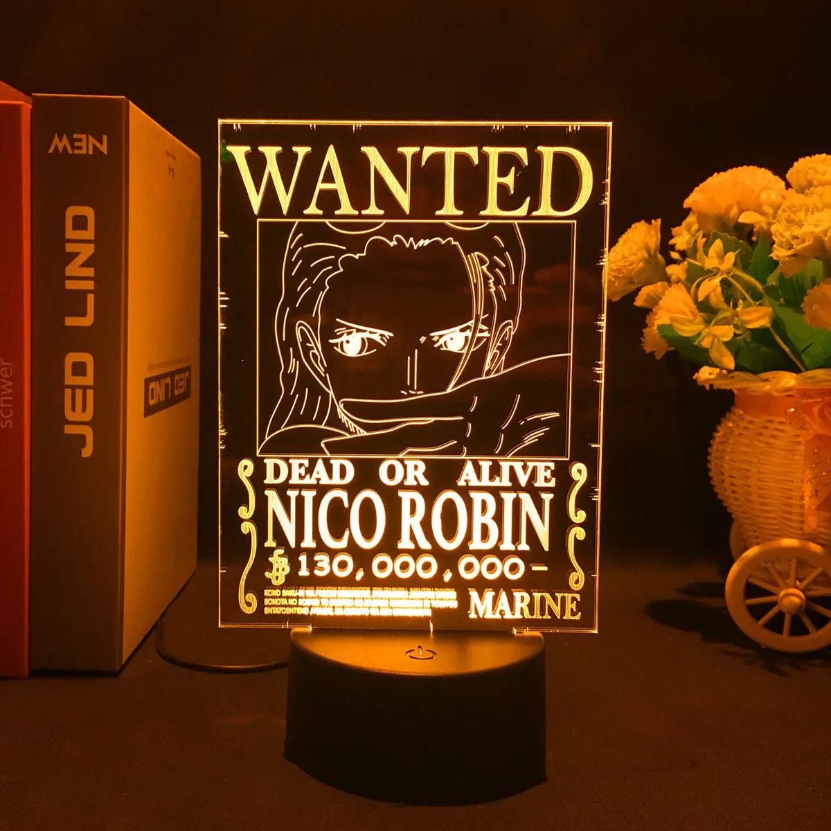 One Piece Wanted Card Light 3D