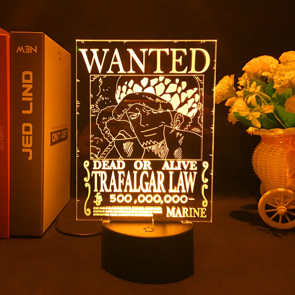 One Piece Wanted Card Light 3D