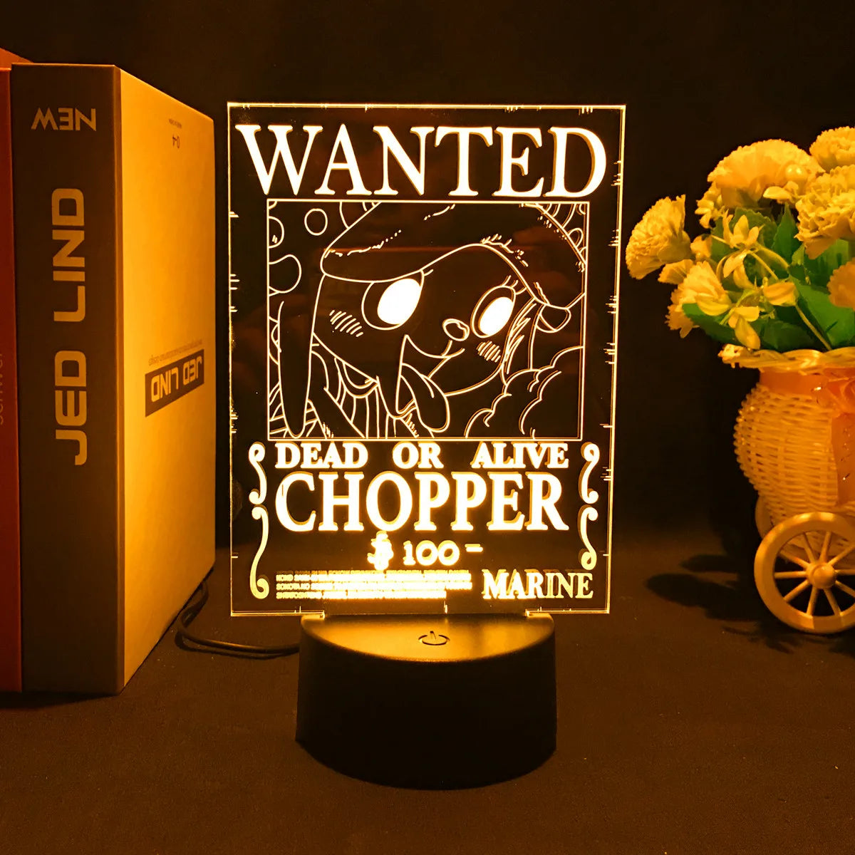 One Piece Wanted Card Light 3D